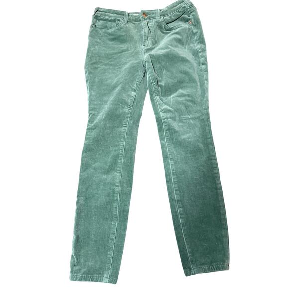 Pilcro Denim - Pilcro High-Rise Skinny Corduroy Pants, Green, Size 28